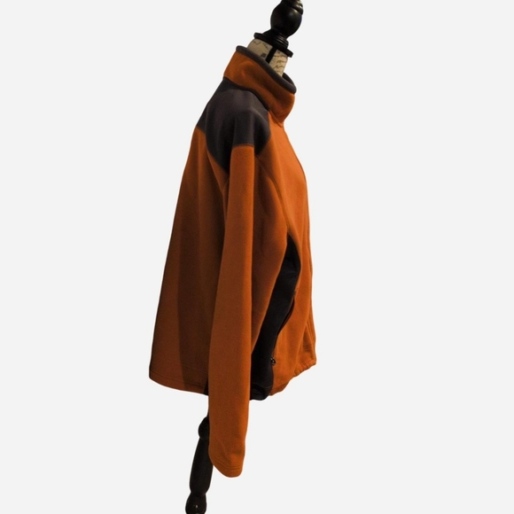 TEK GEAR ORANGE HEAVY FLEECE FULL ZIP JACKET - Picture 4 of 12